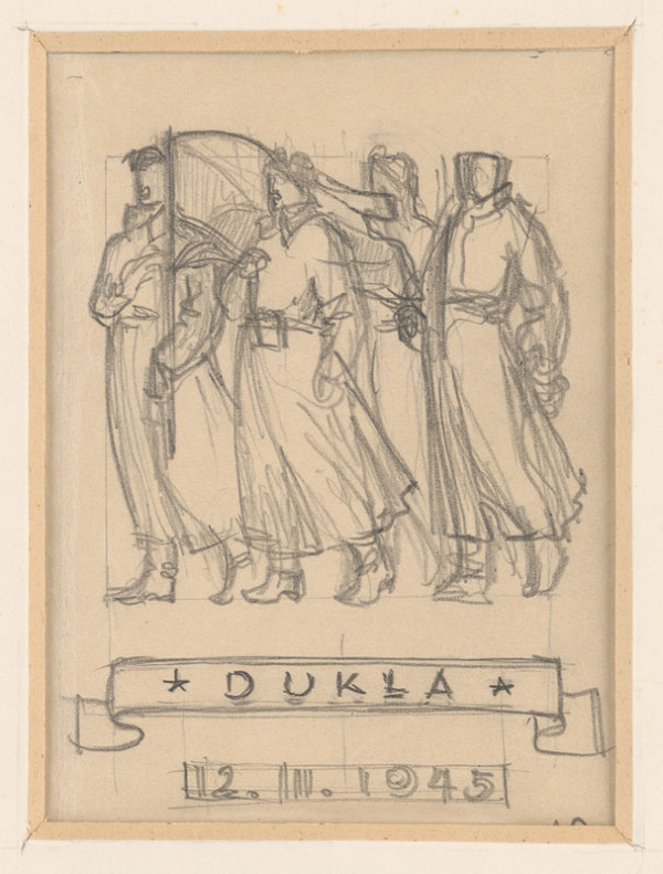 Rudolf Pribiš – Návrh na reliéf.výzdobu Slavín - U Dukly 