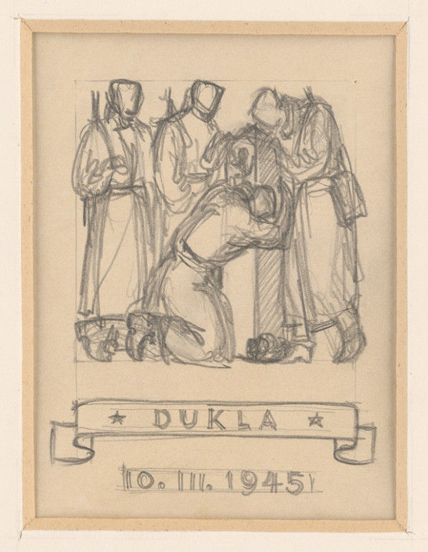 Rudolf Pribiš – Návrh na reliéf.výzdobu Slavín 