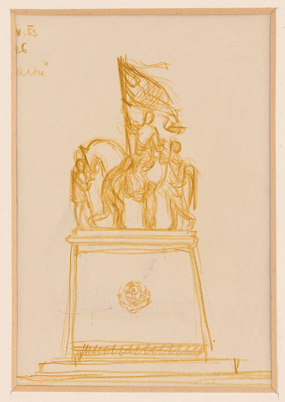 Rudolf Pribiš – Návrh fig. kompozície pre pamätník Slavín 