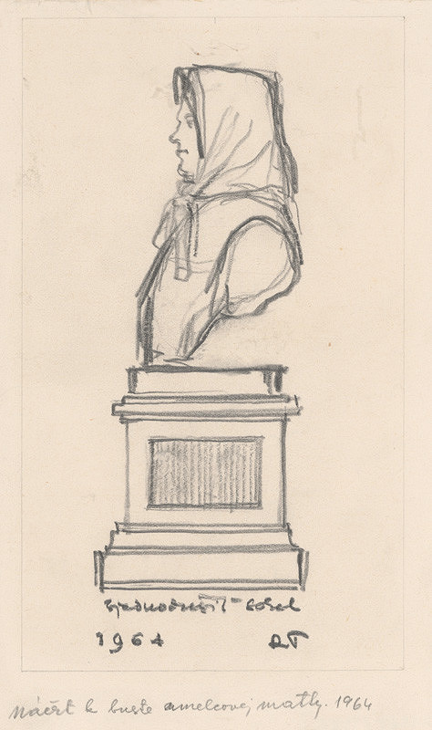 Rudolf Pribiš – Náčrt k buste umelcovej matky 