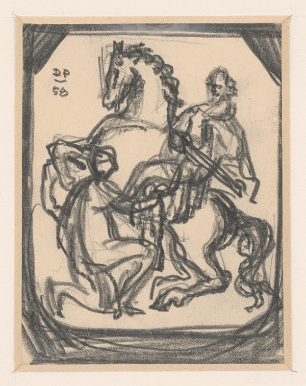 Rudolf Pribiš – Kompozícia s koňom