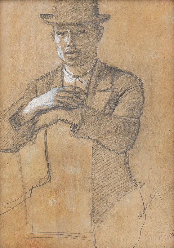 Ladislav Mednyánszky – Kresba muža 