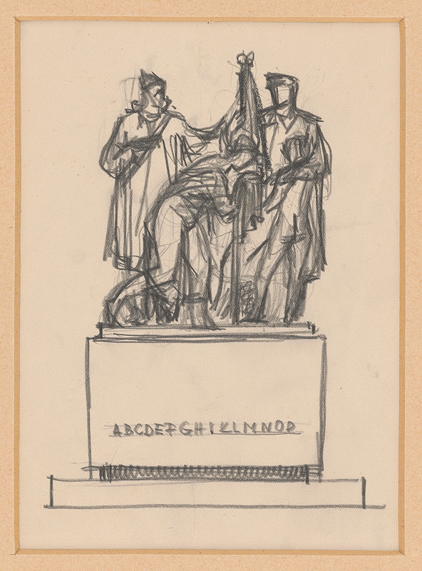 Rudolf Pribiš – Náčrt pomníka Oslobodenia v Žiline