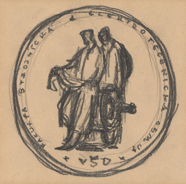 Rudolf Pribiš – Náčrt k medaile fakulty strojníckej a elektrotechnickej v Žiline 