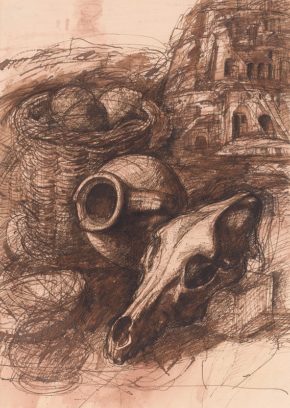 Peter Ondreička – Lebka psa, zátišie a krajina 