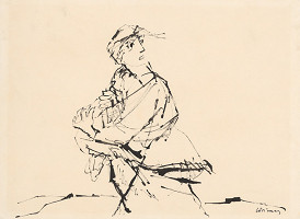 Július Lőrincz – Kresba z cyklu Povstanie 