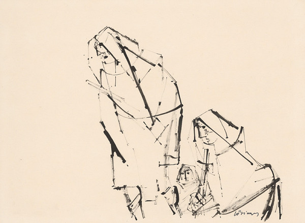 Július Lőrincz – Kresba z cyklu Povstanie 