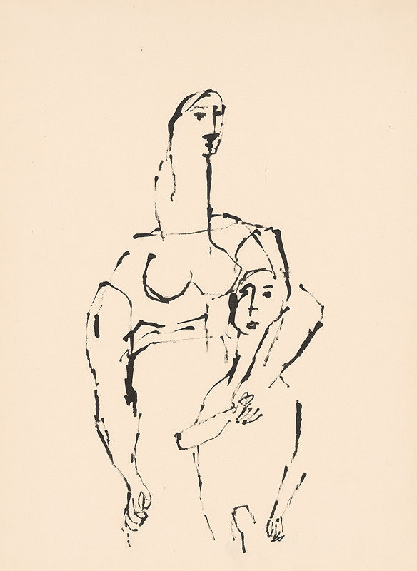 Július Lőrincz – Kresba z cyklu Zo Žitného ostrova 