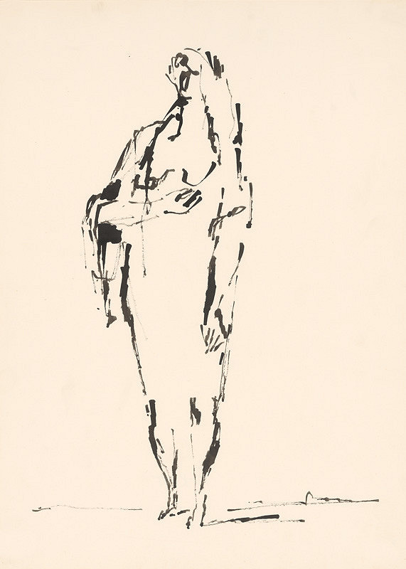 Július Lőrincz – Kresba z cyklu Zo Žitného ostrova 