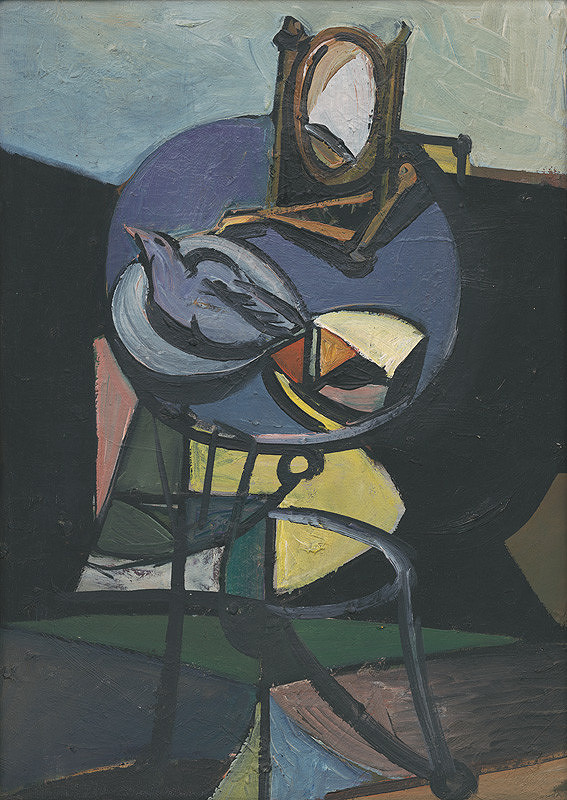 Vincent Hložník – Zátišie s holubičkou 