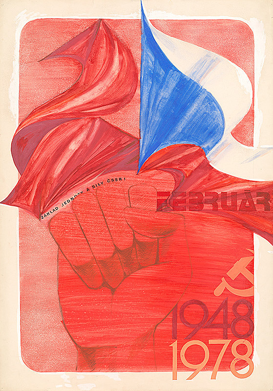 Juraj Šútovský – Návrh na plagát Februárové udalosti 