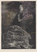 Viera Gergeľová – Litografia na tému A. S. Puškina I. 