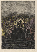 Viera Gergeľová – Litografia na tému A. S. Puškina III. 