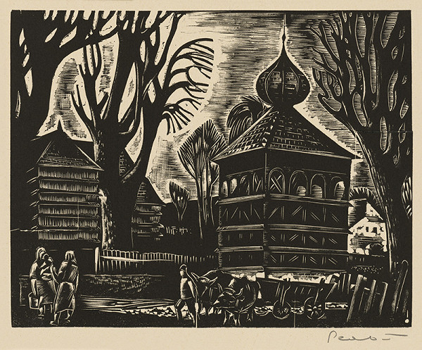 Július Szabó – Drevený kostol v Hronseku 