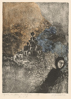 Viera Gergeľová – Litografia na tému A.S.Puškina XII. 