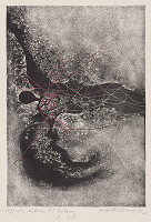 Viera Gergeľová – Litografia na tému A.S.Puškina XIII. 