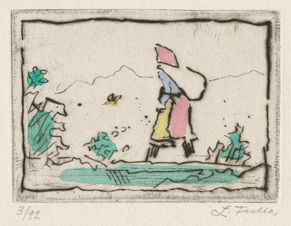 Ľudovít Fulla – Žena s batôžkom 