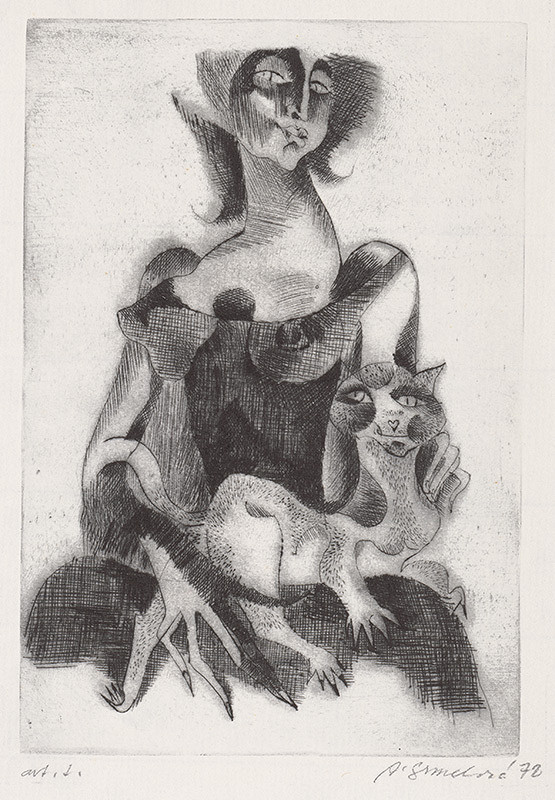 Anna Grmelová – Žena a mačka