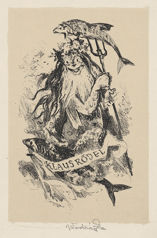 Jaroslav Vodrážka – Ex libris Klaus Rödel 