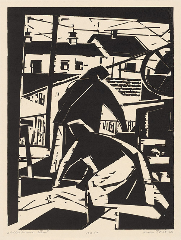 Ivan Štubňa – Mlátenie ľanu 