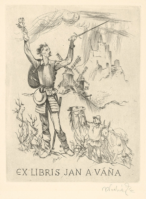 Jaroslav Vodrážka – Ex libris Jan a Váňa 