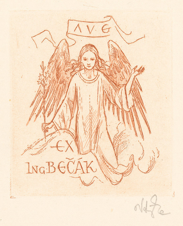Jaroslav Vodrážka – Ex libris Ing. Bečák