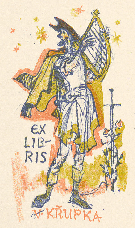 Jaroslav Vodrážka – Ex libris V. Křupka 