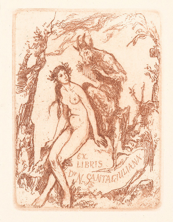 Jaroslav Vodrážka – Ex libris dr. N. Santagiuliana