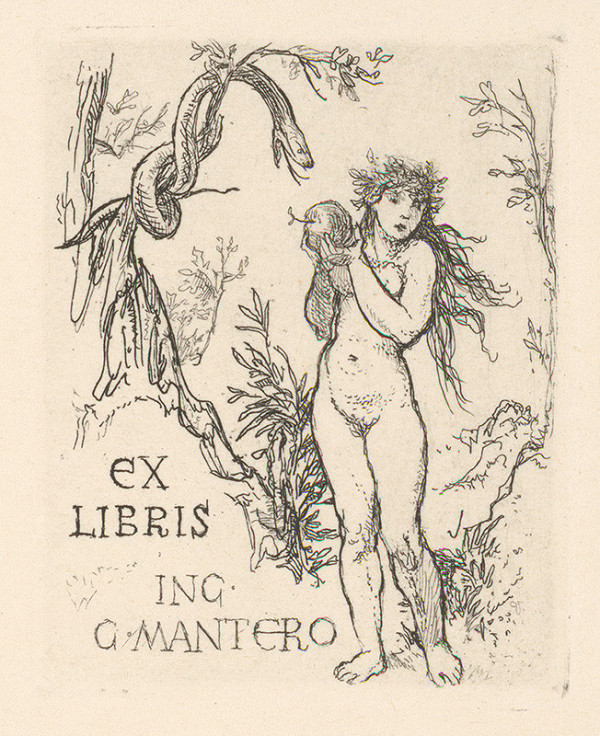 Jaroslav Vodrážka – Ex libris Ing. G. Mantero 