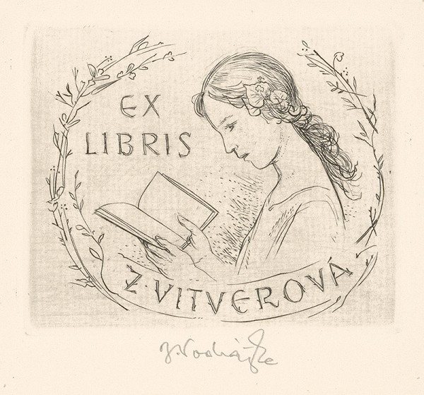 Jaroslav Vodrážka – Ex libris Z. Vitverová 