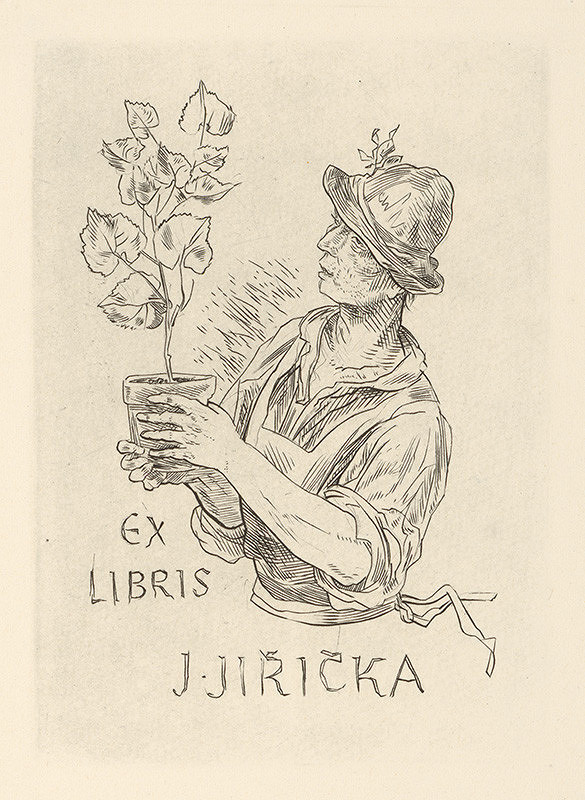 Jaroslav Vodrážka – Ex libris J. Jiřička
