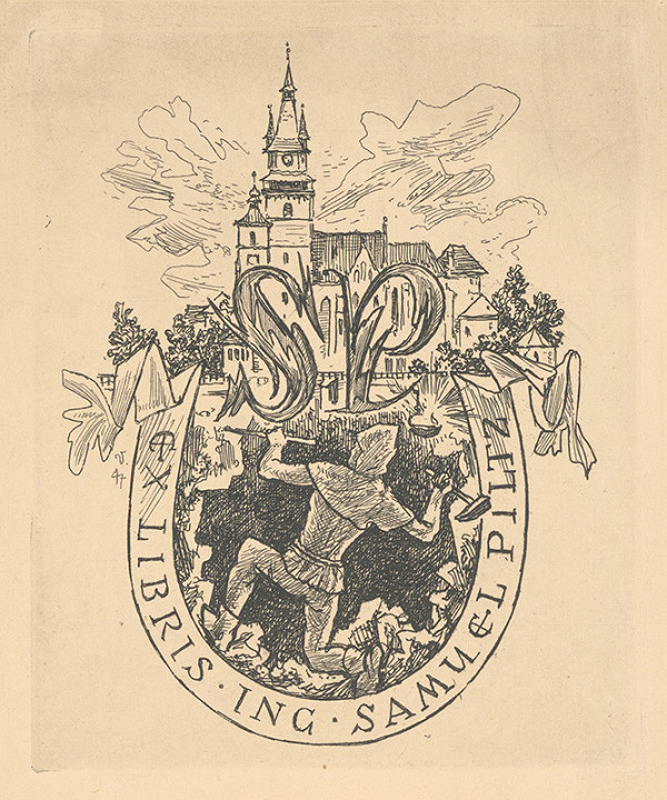 Jaroslav Vodrážka – Ex libris Ing. Samuel Piltz 