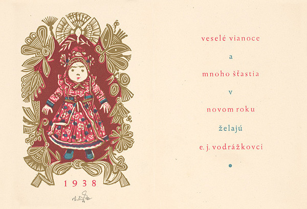 Jaroslav Vodrážka – Novoročenka E. a J. Vodrážkovci 