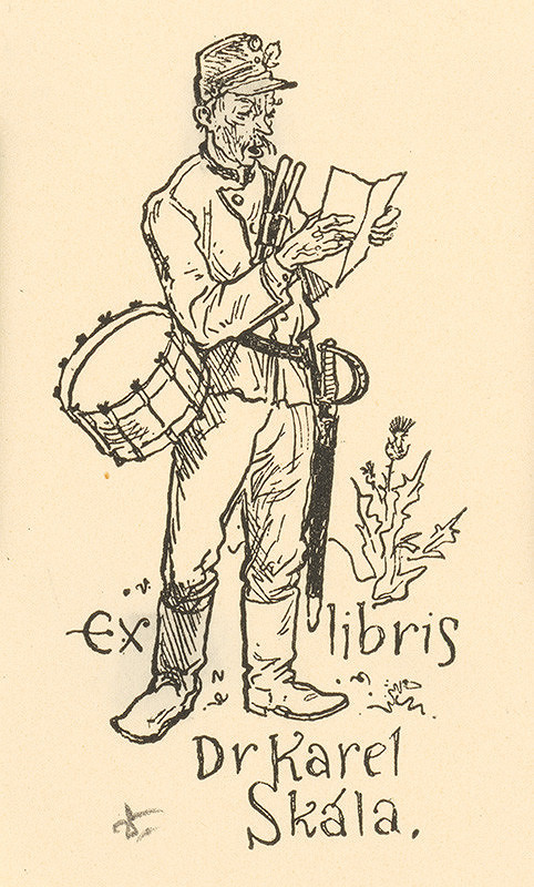 Jaroslav Vodrážka – Ex libris Dr. Karel Skála 