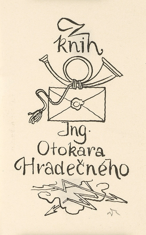 Jaroslav Vodrážka – Ex libris Otakara Hradečného 