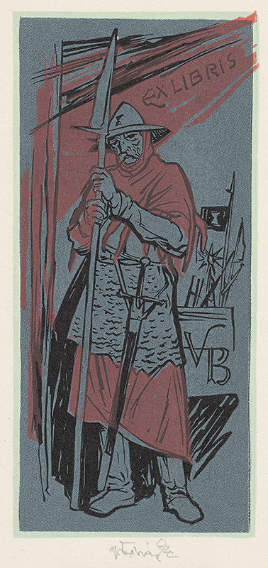 Jaroslav Vodrážka – Ex libris V. B. 