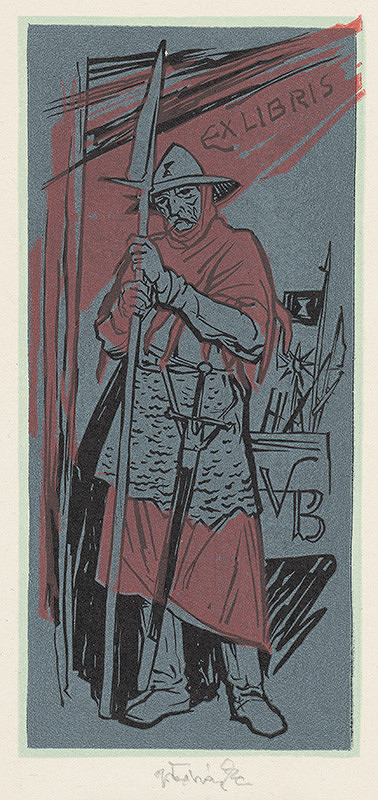 Jaroslav Vodrážka – Ex libris V. B.