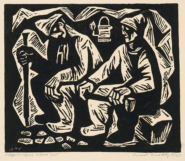 Ernest Zmeták – Odpočívajúci baníci 