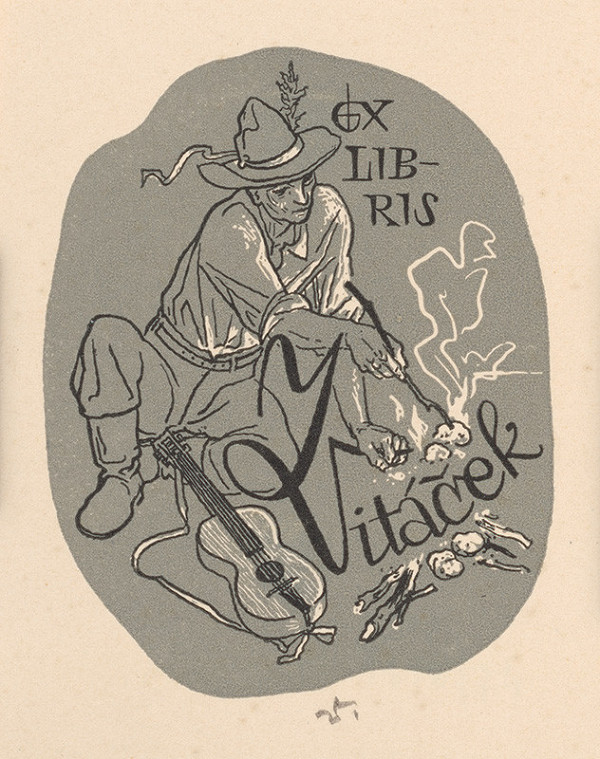 Jaroslav Vodrážka – Ex libris J. Vitáček 