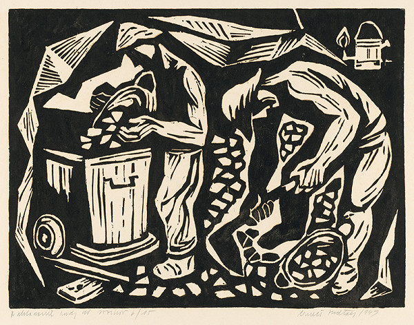 Ernest Zmeták – Nakladanie rudy do vozíkov 