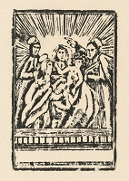 Slovenský grafik zo začiatku 19. storočia – Ježiš, Mária, Jozef, Joachym a Anna 