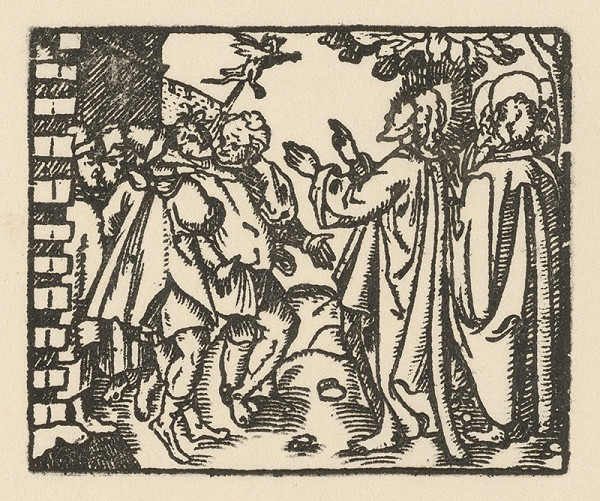 Nemecký grafik zo začiatku 17. storočia – Uzdravenie posadnutého diablom