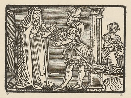 Nemecký grafik z 1. polovice 16. storočia – Andolsio dáva Agripinu do kláštora 