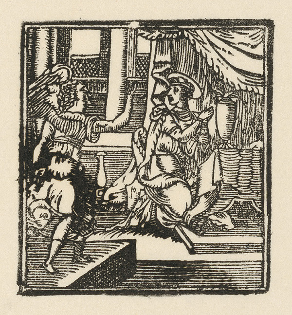 Moravský grafik zo začiatku 17. storočia – Zvestovanie 