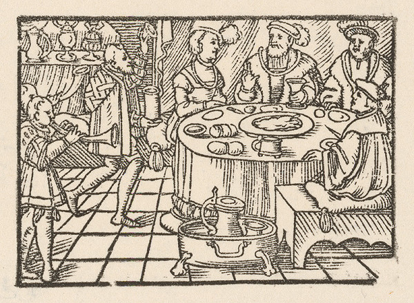 Nemecký grafik z 2. polovice 16. storočia – Hostina 