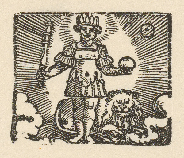 Nemecký grafik z 2. polovice 16. storočia – Alegória Slnka so znamením leva 