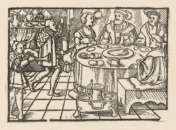 Nemecký grafik z 2. polovice 16. storočia – Hostina 