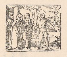 Nemecký grafik zo začiatku 17. storočia – Kristus a farizeji 