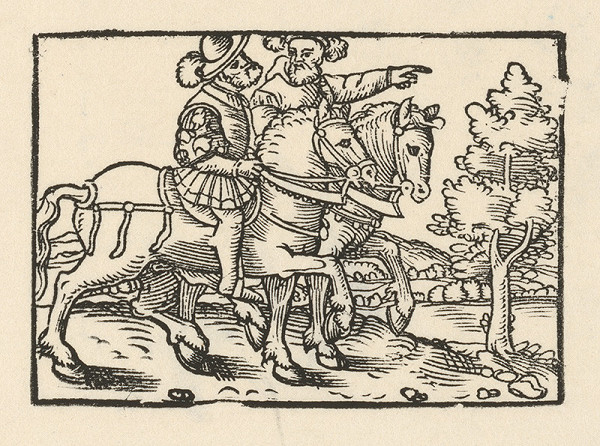 Nemecký grafik z 2. polovice 16. storočia – Dvaja jazdci 