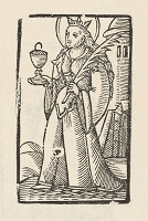 Moravský grafik zo začiatku 17. storočia – Sv. Barbora 